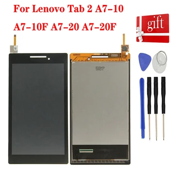Для Lenovo Tab 2 A7-10 A7-10F A7-20 A7-20F 7,0 ЖК-дисплей Модуль Экрана Сенсорного экрана Дигитайзер Замена датчика В сборе
