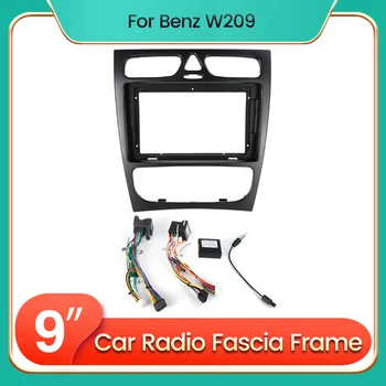 Рамка панели автомобильного Радиоприемника Для Mercedes-Benz C-CLASS W209 W203 W208 Дополнительный Кабель CAN Комплект Монтажной панели Приборной панели Для 9-дюймового хост-Радиоприемника
