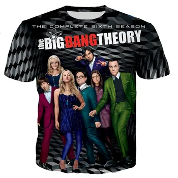 2023 Новая Футболка The Big Bang Theory, Мужские и Женские Футболки с 3D принтом, Модные Повседневные Футболки в стиле Харадзюку, Негабаритные Топы, Тройники