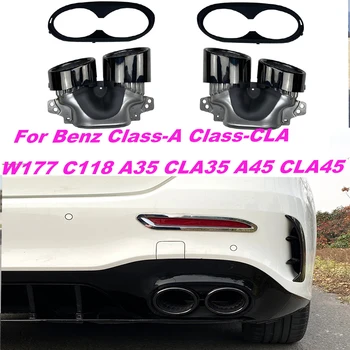 Применимо к Mercedes-Benz Class-A Class-CLA W177 C118 A35 CLA35 AMG Upgrade A45 CLA45 Выхлопная труба с четырьмя выходами