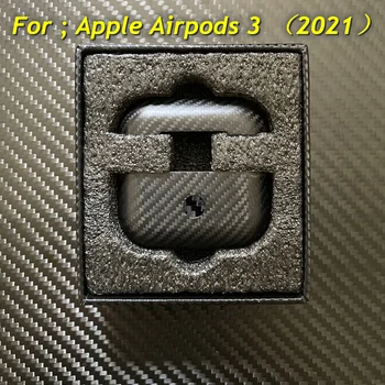 Чехол для наушников из настоящего углеродного волокна для Apple Airpods 3 Наушники из углеродного волокна Беспроводной Bluetooth для AirPods Pro 2 (2022) Чехол