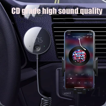 Новый автомобильный плеер FM-передатчик Bluetooth 5.0 Проигрыватель музыки без потерь, приемник громкой связи Портативный автомобильный MP3-плеер Bluetooth