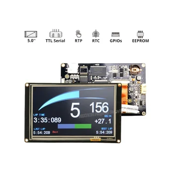 Nextion NX8048K050 5,0-дюймовый Сенсорный Дисплей HMI Улучшенной серии Intelligent USART UART Serial TFT LCD Screen Panel Модуль