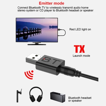 USB Bluetooth 5,0 Передатчик Приемник 2 in1Stereo Bluetooth RCA USB 3,5 мм AUX Для ТВ ПК Наушники Домашняя Стереосистема Автомобиля HIFI Аудио A