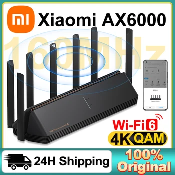Xiaomi AX6000 Wifi Router Усилитель Сигнала Расширенный Гигабитный Усилитель Wifi 6 Ггц Vpn Mesh 5 ГГц Wifi Ретранслятор Маршрутизатор Для умного Дома