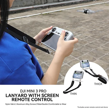 Радиоуправляемый пульт дистанционного управления с экраном, ремешок на шею, Регулируемый страховочный подвесной ремень, Аксессуары для дрона для DJI Mini 3 Pro