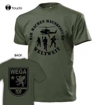 Новая Хлопковая футболка Wega Wir Machen Hausbesuche Weltweit Sondereinheit Polizei - Футболка Летняя Футболка