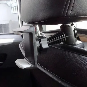 Регулируемый Вращающийся на 360 градусов Мобильный телефон iPad, Универсальный Кронштейн для поддержки подголовника заднего сиденья автомобиля, Черный держатель для крепления в автомобиле