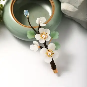 Старинная заколка в виде хрустального цветка Hanfu ancient accessories
