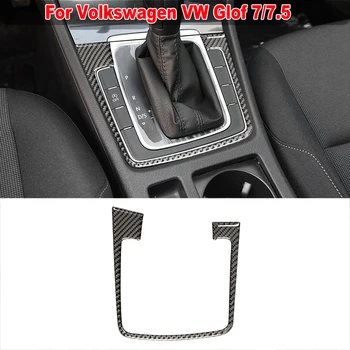 Наклейка на раму внутренней панели переключения передач для Volkswagen VW Golf7 /7.5 Из настоящего углеродного волокна, отделка чехла, Автомобильные Аксессуары