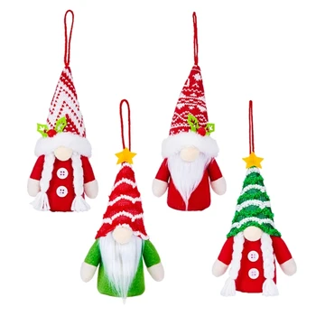 Рождественский Подвесной Кулон в виде Гнома E56C Декоративное Фоновое Украшение Праздничный Подарок