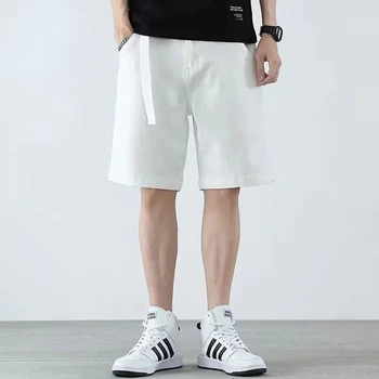 2023 Мужские шорты в корейском стиле, одинаковые однотонные короткие брюки длиной до колена, Летние Повседневные Прямые бермуды, Новое поступление C73