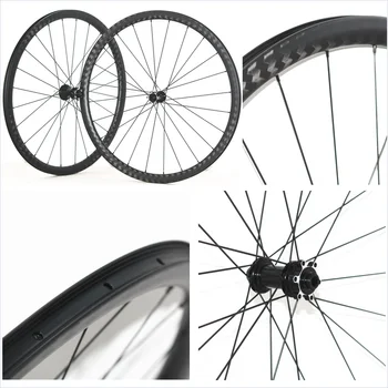 гравийный суперлегкий CX32 6 гвоздевой диск-карбоновая велосипедная колесная пара глубиной 33 мм, решающий бескамерный крест колес дорожного велосипеда