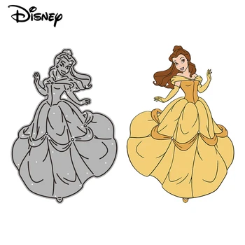 Штампы для резки металла Disney Princess Belle Красавица и Чудовище для вырезания своими руками, Скрапбукинг, Изготовление бумажных открыток, Тиснение 2022