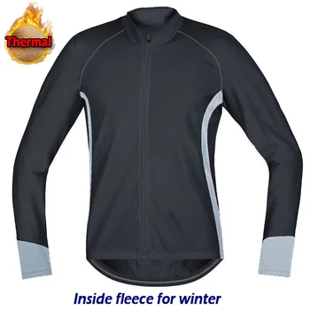 2022 Теплая Зимняя одежда из термо-флиса для велоспорта Мужской трикотажный костюм для верховой езды на велосипеде MTB Одежда С рукавом Горная куртка в обтяжку