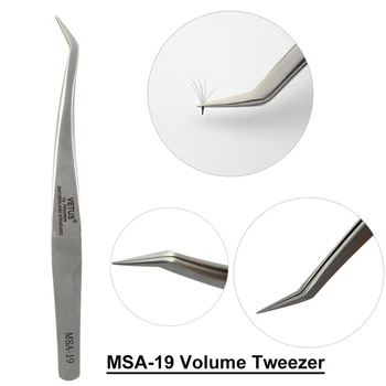 Пинцет для наращивания ресниц VETUS Volume Lash лучшего качества и Пинцет Dolphin для Инструментов для наращивания ресниц MSA-18, MSA-19