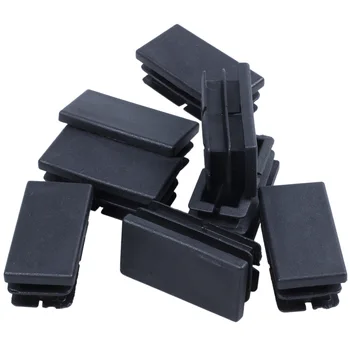 8 Шт Черных пластиковых прямоугольных заглушек-заглушек 20 мм x 40 мм