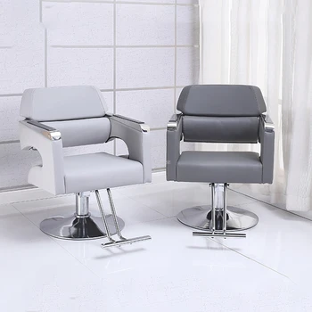 Легкие Роскошные Профессиональные парикмахерские кресла Современная Салонная мебель Парикмахерское кресло для салона красоты с поворотным подъемником Стул из нержавеющей стали