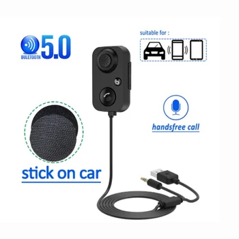 Автомобильный Bluetooth-совместимый Плеер USB 3,5 мм Aux Аудио Беспроводной Адаптер Bt-Передатчик Встроенный Микрофон для Громкой связи