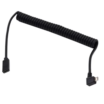 Удлинитель Micro USB от мужчины к женщине Type-C, растянутый спиральный USB-C, клавиатура, мышь, кабель питания и передачи данных для игровой клавиатуры