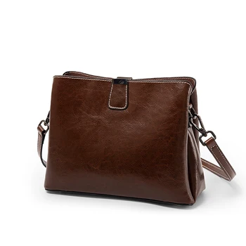 Винтажная сумка-мессенджер Hxl, модная сумка-мешок, легкая роскошная кожаная женская сумка