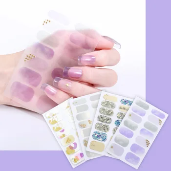 Наклейки для ногтей 2023, Наклейки для лазерного маникюра с полным бронзированием, 3D-наклейки для ногтей, Блестящие слайдеры для ногтей, наклейки для обертывания ногтей