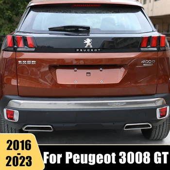 Для Peugeot 3008 GT 3008GT MK2 2017 2018 2019 2020 2021 2022 2023 ABS Рамка Заднего Противотуманного Фонаря Автомобиля Накладка Наклейка Аксессуары
