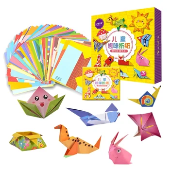 108 Шт Мультяшная книга Оригами из бумаги декоративно-прикладное искусство ручной работы 3D головоломка Животные поделки для детей Обучающая детская игрушка