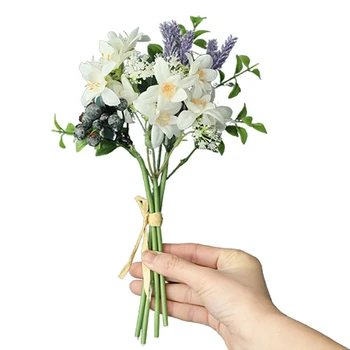 Имитация дикой хризантемы Трава Искусственный букет из искусственного шелка Искусственный цветок для свадьбы Невеста держит цветок Украшение дома