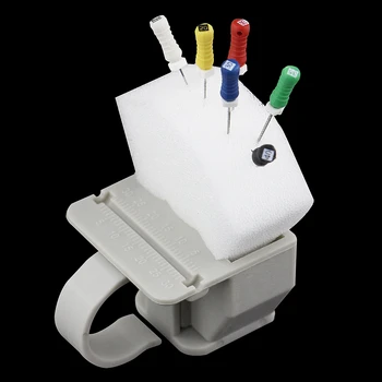 1 комплект стоматологического измерительного Эндодонтического файла, линейка с кольцом для пальцев, Автоклавируемый держатель и губка для Эндо чистки полости рта, Стоматологические лабораторные инструменты