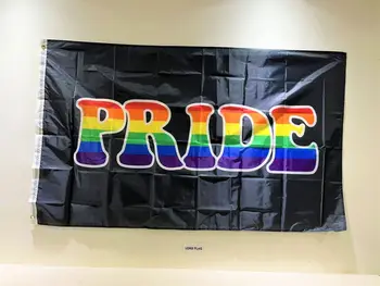 Бесплатная доставка Born this way Флаг Радужной гордости 90x150 см ЛГБТ 100D Баннер из полиэстера для украшения с двойной стороны