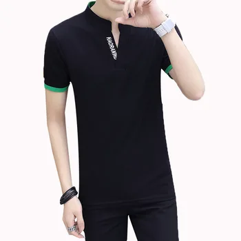 Высококачественная мужская хлопчатобумажная рубашка поло с вышивкой, летняя новая высококачественная деловая повседневная футболка с отворотом и коротким рукавом, топ M-3XL
