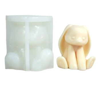 Формы для мыла в форме кролика с большим ухом, форма для рукоделия, Силиконовая форма с ароматом