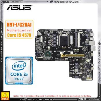 Комплект материнской платы LGA 1150 ASUS H97-I/G20AJ/DP_MB + i5 4570 Процессор Intel H97 чипсет Материнская плата DDR3 оперативная память SATA2 PCI-E X16 USB2.0