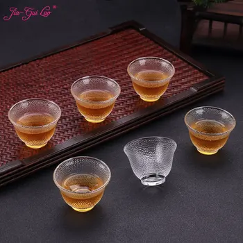 Стеклянная Чайная чашка JIA GUI LUO объемом 50 мл, Чайная Посуда, Чайные Чашки, Стеклянная Чашка, Чайный набор в Японском стиле I146