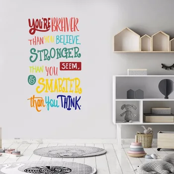 Красочные креативные наклейки на стены для детских гостиных, спален и фотообоев на английском