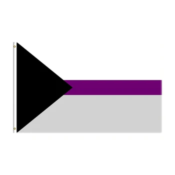 Флаг ЛГБТ-демисексуалов размером 3x5 футов, баннер из полиэстера с принтом для декора