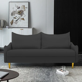 Современный дизайн дивана темно-серого цвета из полиэстера