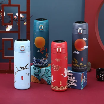 Цифровая Термобутылка China Therma Thermos Bottle Cup Дисплей температуры Термосы для обогрева Путешествия Кемпинг Кофейная Кружка Термос