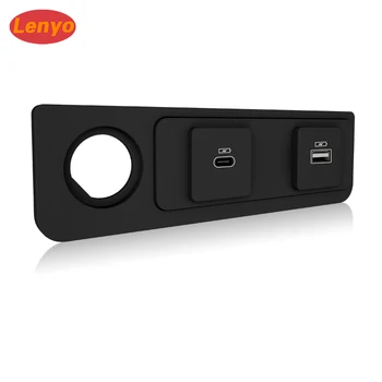 Автомобильное быстрое зарядное устройство USB Type-C Для мобильного телефона сзади автомобиля, порт адаптера для быстрой беспроводной зарядки для Range Rover Sport Defender
