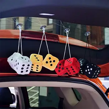 Разноцветная Плюшевая модель кубика в горошек, подвесное украшение автомобиля, подвеска для украшения автомобиля, украшения дома, Милые подарки на День рождения