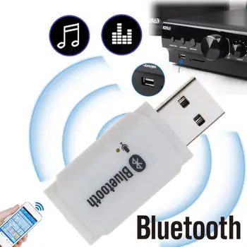 Bluetooth-совместимый Беспроводной USB-приемник 4.0 +, автомобильный аудиоадаптер AUX, Mp3-плеер, динамик громкой связи для Android/IOS, автомобильный комплект