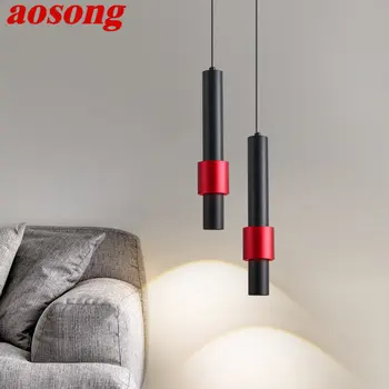 Современный подвесной светильник AOSONG LED Nordic Creative Simply Прикроватная люстра для домашней столовой, спальни, бара.
