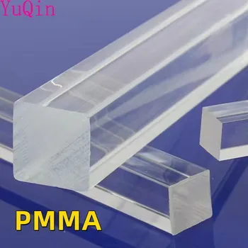 Большая 3 ~ 50 мм Прозрачная Квадратная Акриловая Палочка PMMA Plexiglass Bar DIY Инструменты Держатель Стержня Подставка Пользовательского кроя