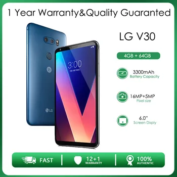 LG V30 H930 (Европа) С одной Sim-картой 4 ГБ + 64 ГБ Восстановленный-Оригинальный Разблокированный телефон 6.0 